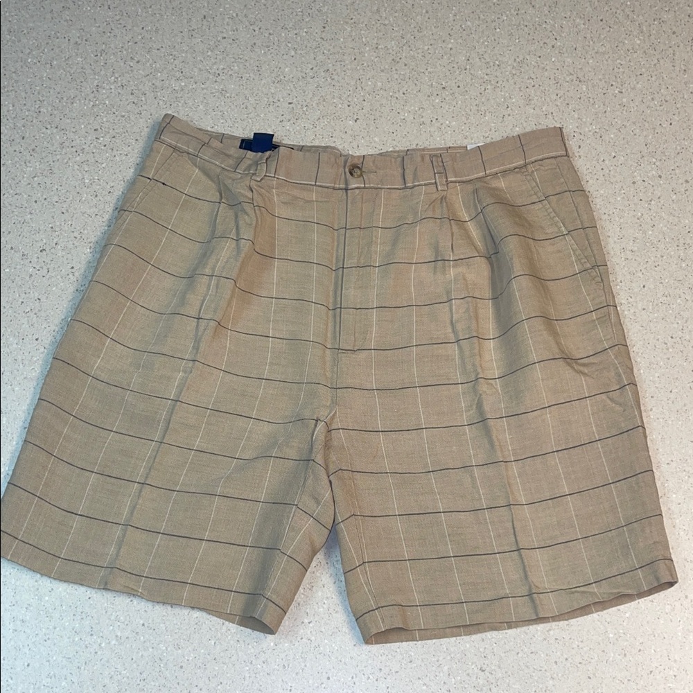 Bobby Jones Beige Plaid Men's Shorts